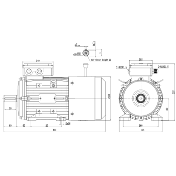 Silnik elektryczny z hamulcem 3kW 1400 obr/min. 100B3